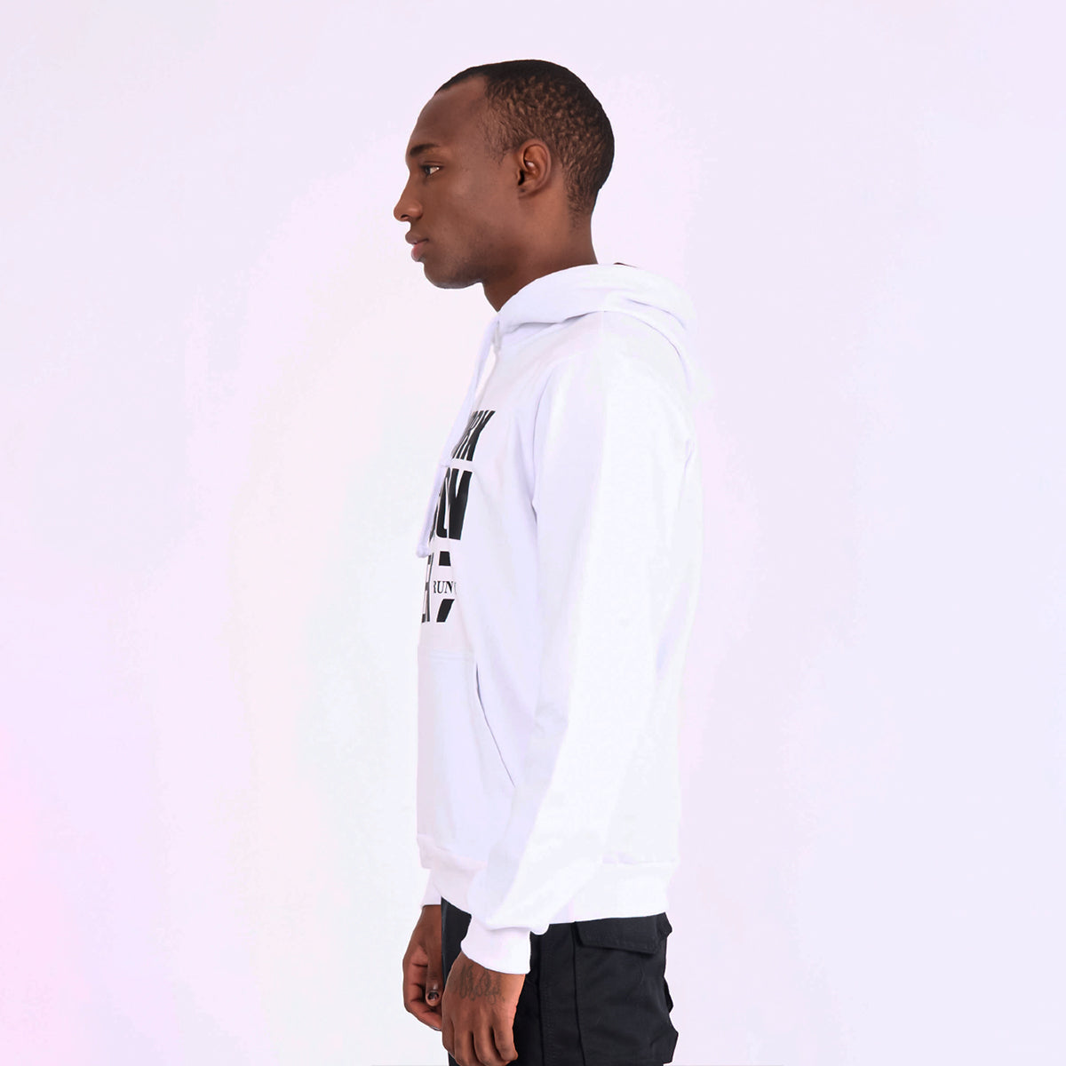 WHITE PULL OVER HOODIE