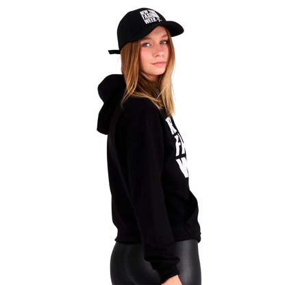 BLACK PULL OVER HOODIE + NYFW UMBRELLA