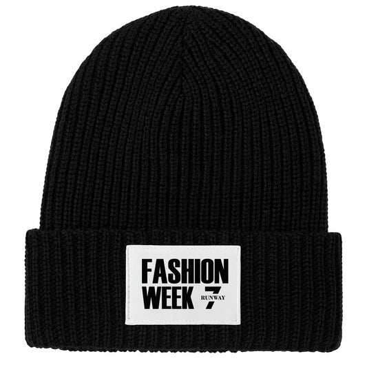 FASHION WEEK BLACK BEANIE