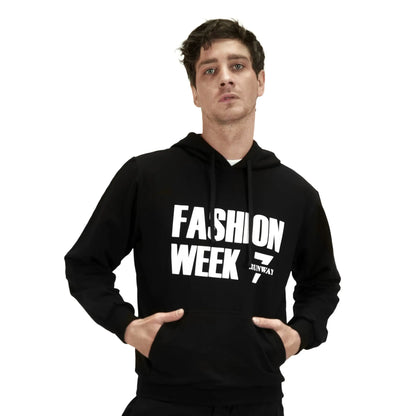 FASHION WEEK BLACK PULL OVER HODDIE