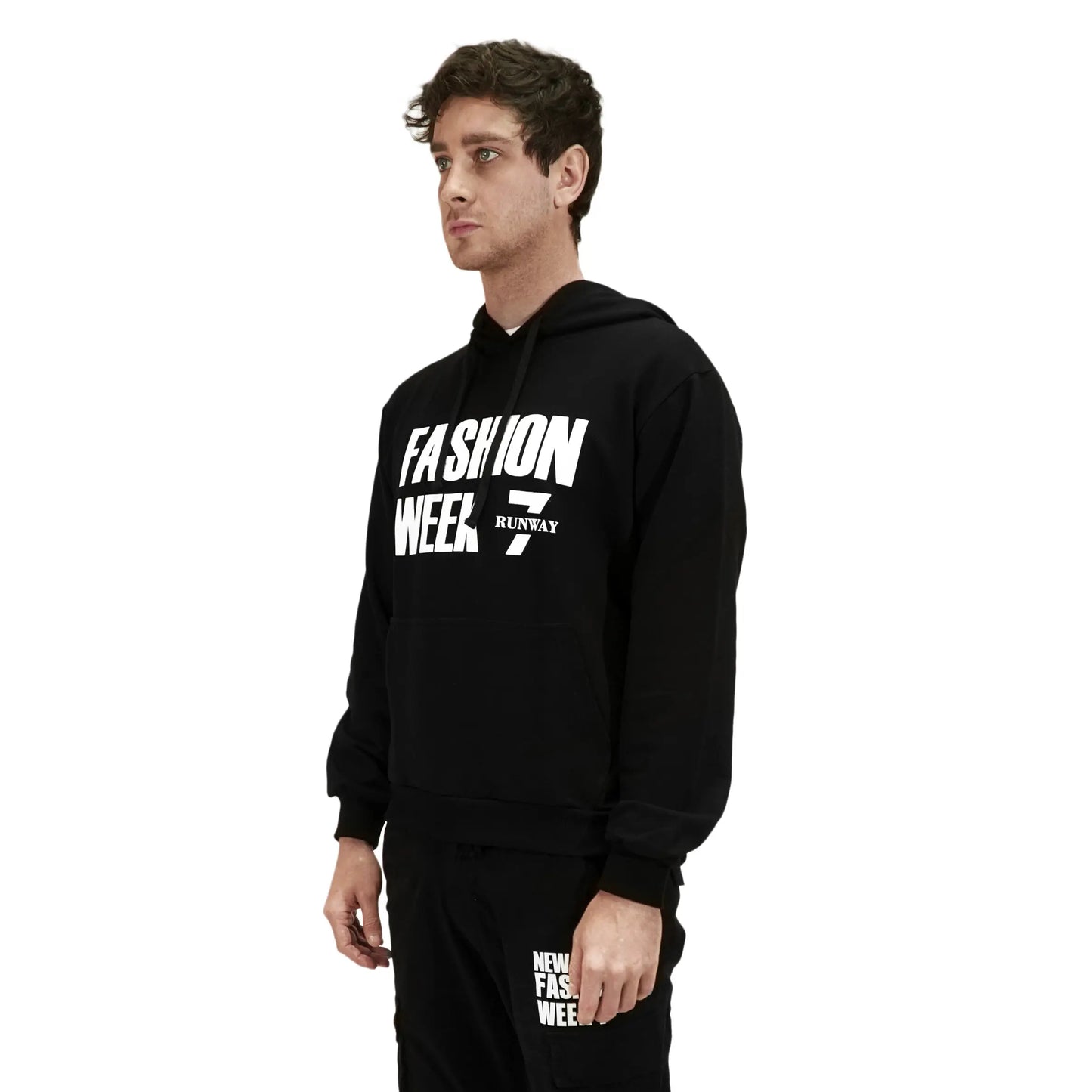 FASHION WEEK BLACK PULL OVER HODDIE