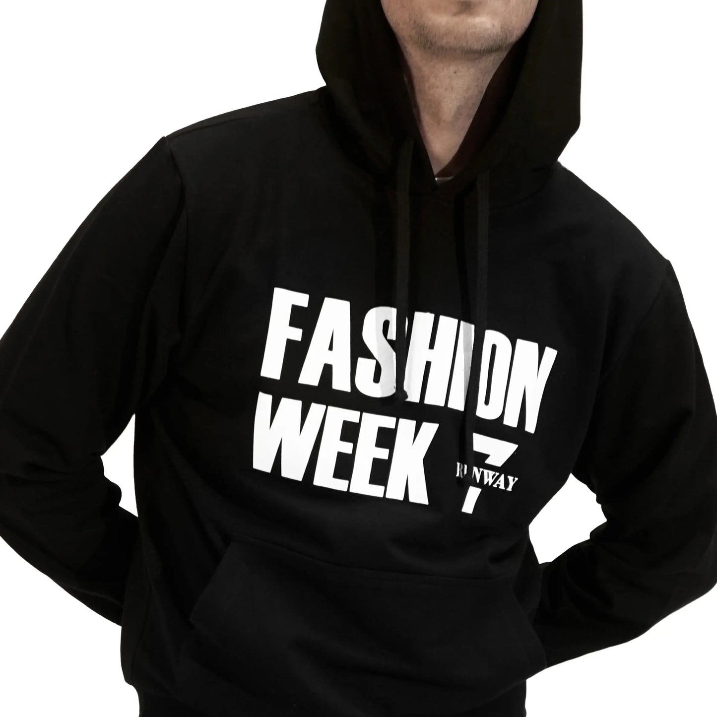 FASHION WEEK BLACK PULL OVER HODDIE