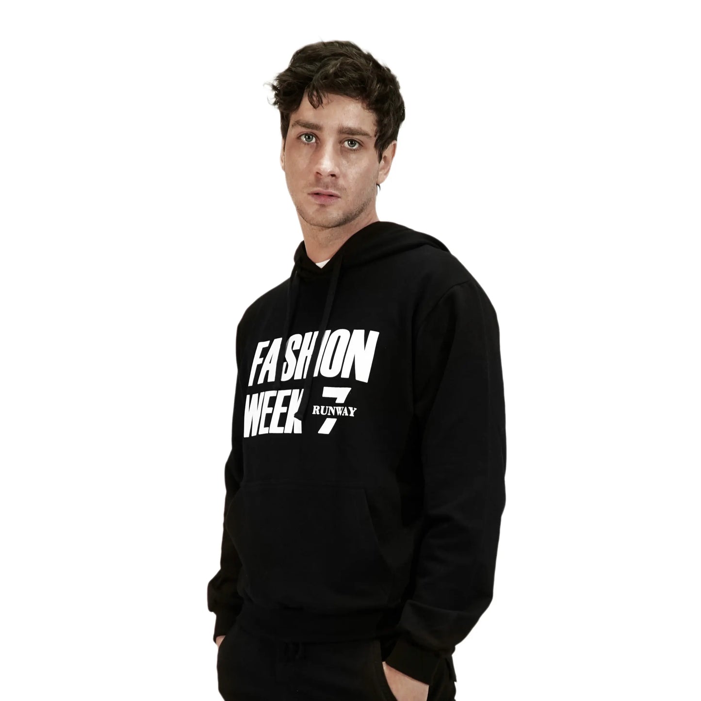 FASHION WEEK BLACK PULL OVER HODDIE